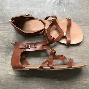 Mossimo Gladiator Sandals Cognac 6.5